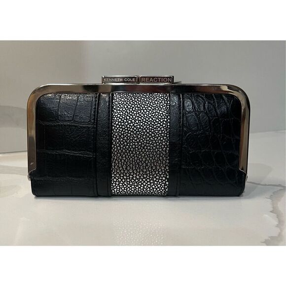Kenneth Cole black and silver wallet - Picture 1 of 7
